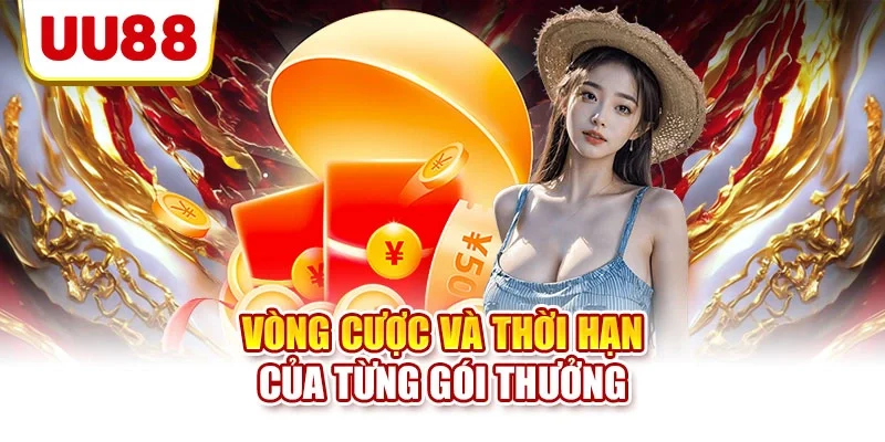 Vòng cược và thời hạn của từng gói thưởng